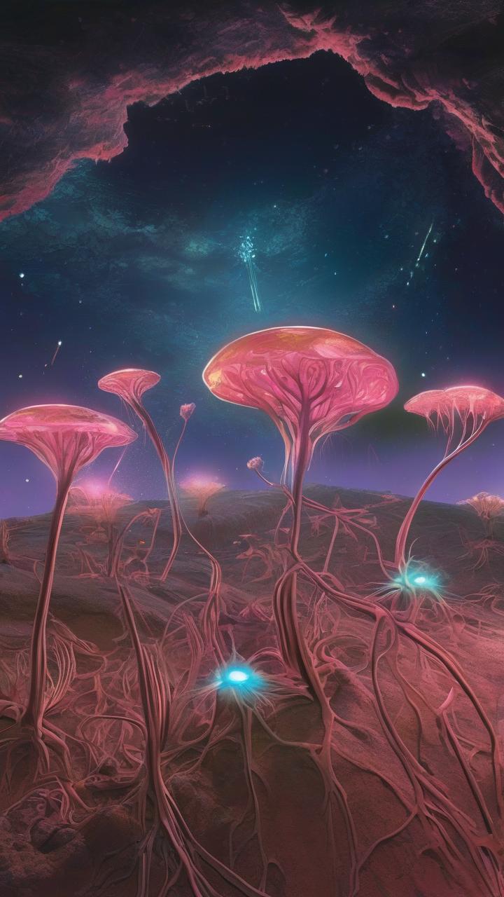 A_Group_Of_Mushrooms_In_The_Middle_Fantasy_9-16_156