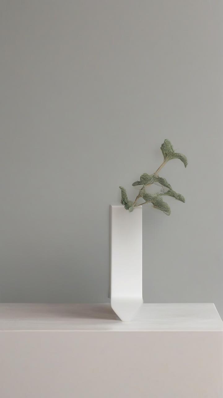 A_White_Vase_With_A_Plant_In_Minimalist_9-16_77