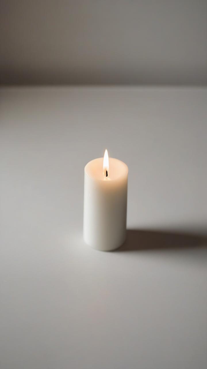 A_White_Candle_On_A_White_Surface_Minimalist_9-16_65
