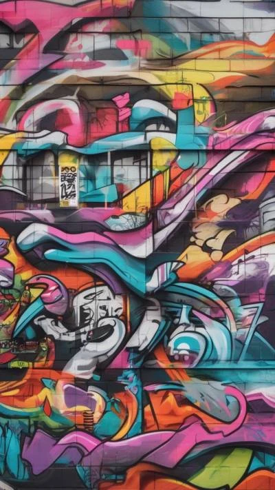 A_Colorful_Graffiti_Wall_With_Lots_Of_Art & Illustration_9-16_27