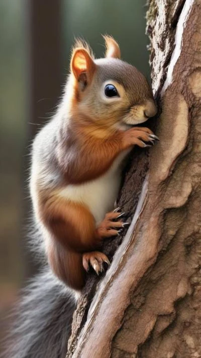 A_Squirrel_Is_Sitting_On_A_Tree_Animals_9-16_146