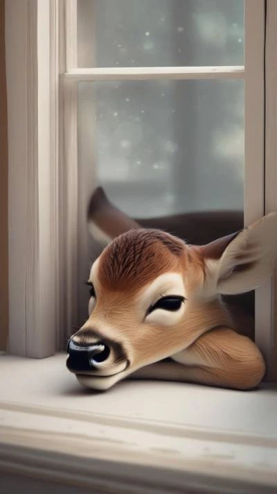 A_Deer_Looking_Out_The_Window_Animals_9-16_137