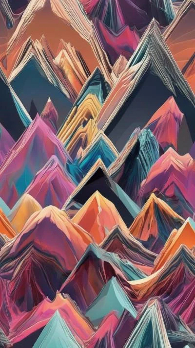 A_Colorful_Abstract_Painting_Of_Mountains_Abstract_9-16_10