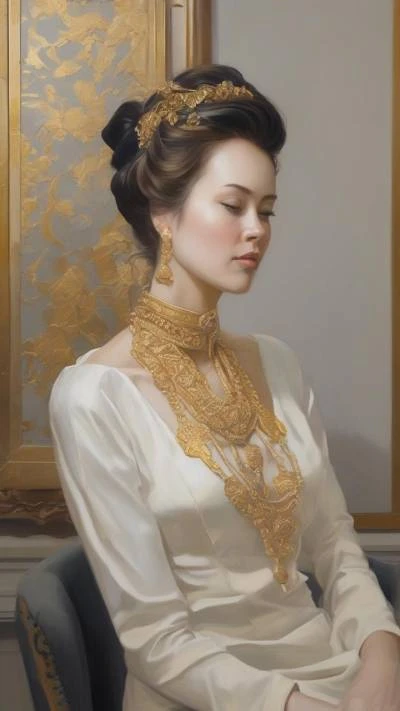 A_Woman_Wearing_A_Gold_Necklace_And_Art & Illustration_9-16_56