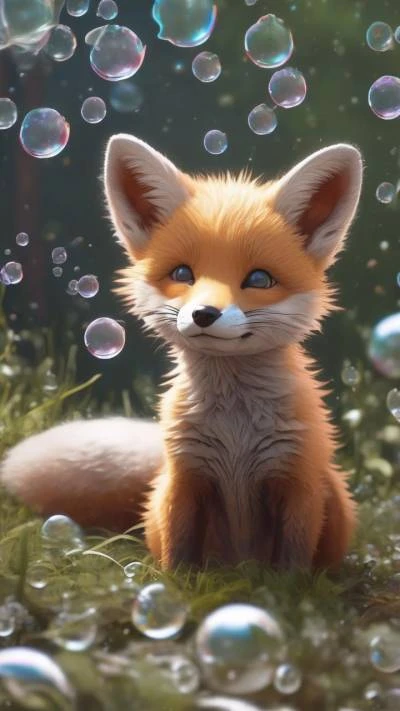 A_Fox_With_Bubbles_In_Its_Mouth_Animals_9-16_29