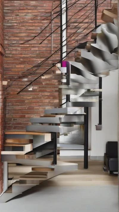 A_Staircase_With_A_Metal_Railing_And_Abstract_9-16_193