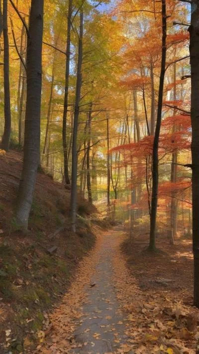 A_Path_Through_The_Woods_In_Autumn_Seasonal & Holiday_9-16_04