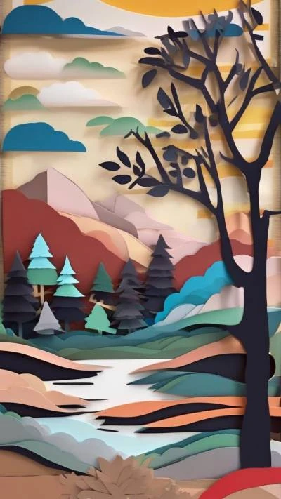 A_Paper_Cut_Landscape_With_Trees_And_Abstract_9-16_224