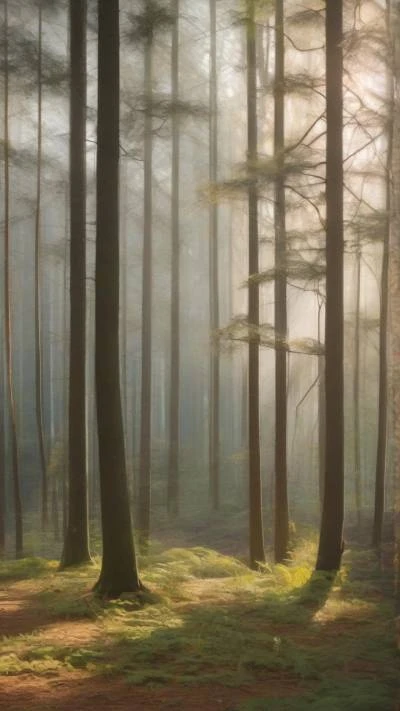 A_Forest_With_Trees_And_Fog_Art & Illustration_9-16_122
