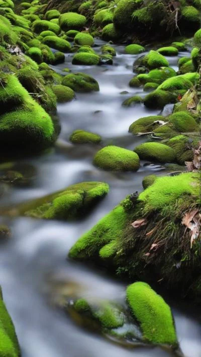 Moss_Covered_Rocks_In_A_Stream_Nature_9-16_20