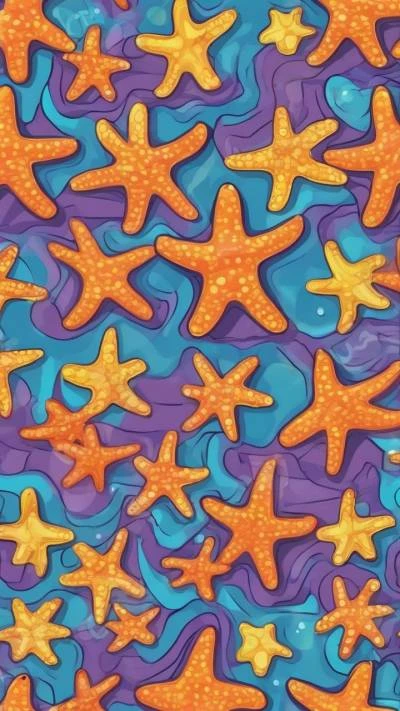 Seamless_Starfish_Pattern_Vector_Anime & Cartoons_9-16_25