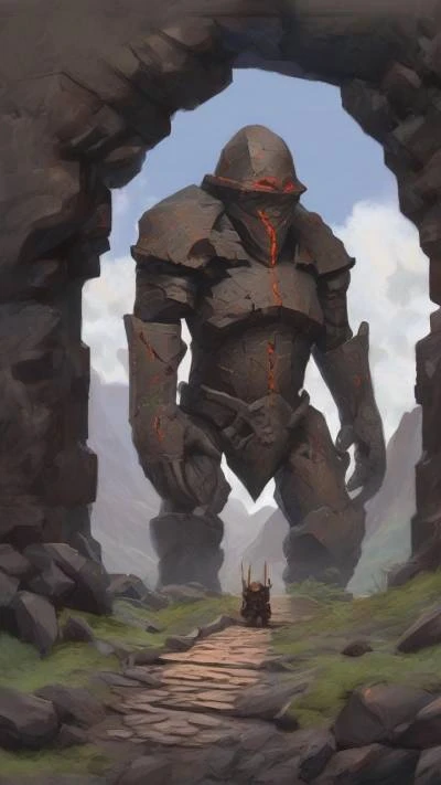 A_Giant_Robot_Standing_In_A_Cave_Fantasy_9-16_119