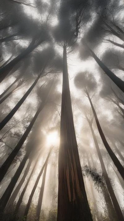 A_Forest_With_Tall_Trees_And_Fog_Nature_9-16_110