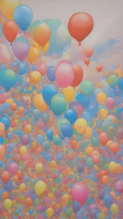 A_Painting_Of_Balloons_Floating_In_The_Art & Illustration_9-16_14