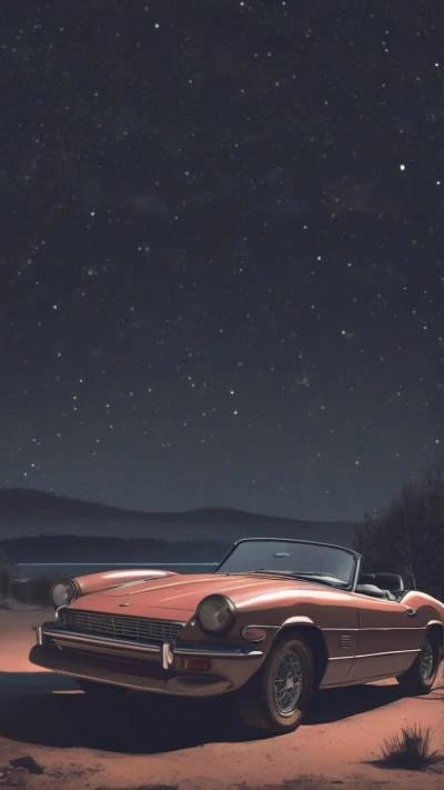A_Red_Car_Parked_In_The_Desert_Cars & Vehicles_9-16_55