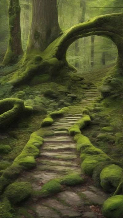 A_Path_Through_A_Moss_Covered_Forest_Nature_9-16_71