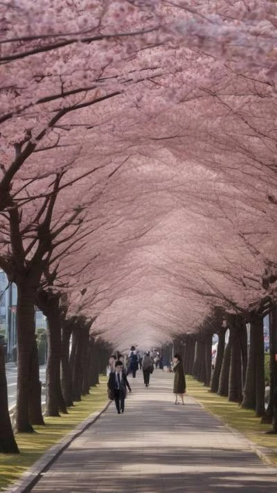 People_Walk_Under_The_Cherry_Trees_In_Cities & Architecture_9-16_118