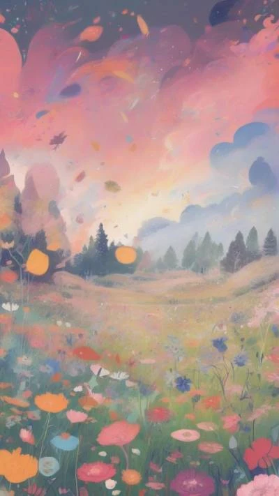 A_Painting_Of_A_Field_With_Flowers_Abstract_9-16_298
