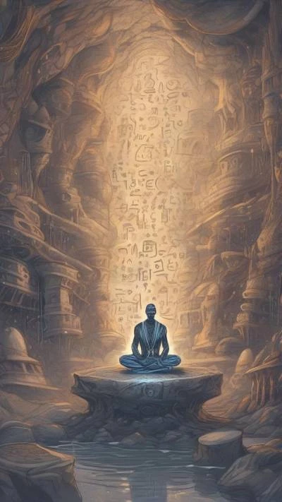 A_Man_Sitting_In_A_Cave_With_Fantasy_9-16_129