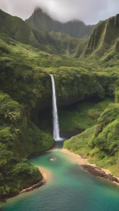 A_Waterfall_In_The_Middle_Of_A_Landscapes_9-16_77