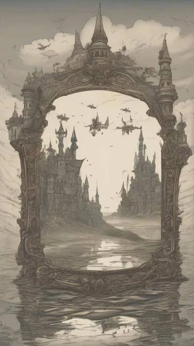 A_Drawing_Of_A_Castle_With_A_Fantasy_9-16_32