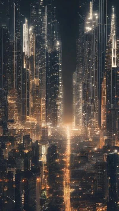 A_City_At_Night_With_Skyscrapers_Cities & Architecture_9-16_94