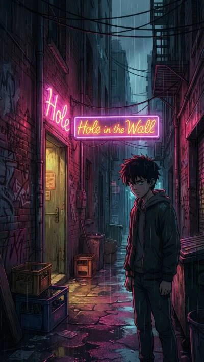 boy Dark alleyway