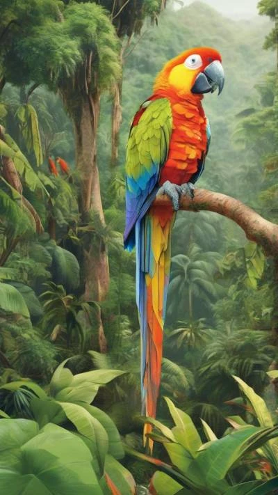 A_Colorful_Parrot_Perched_On_A_Branch_Nature_9-16_25