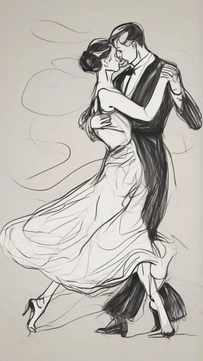 A_Drawing_Of_A_Couple_Dancing_Art & Illustration_9-16_55