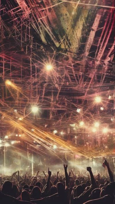 A_Crowd_At_A_Concert_With_Bright_Music & Bands_9-16_01