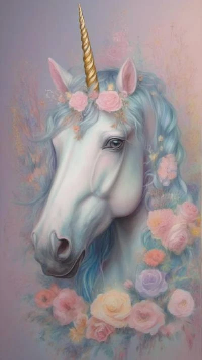 A_Unicorn_With_A_Flower_Crown_On_Art & Illustration_9-16_58