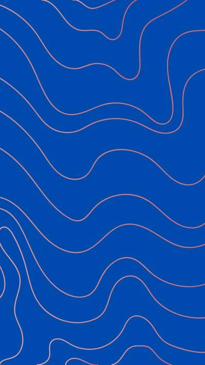 Gold Wavy Lines Blue