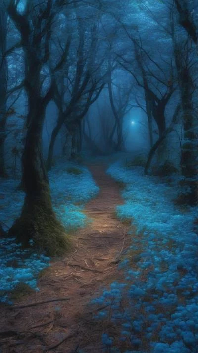 A_Path_Through_A_Forest_With_Blue_Nature_9-16_78