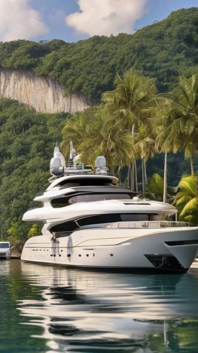 A_White_Yacht_In_The_Water_With_Cars & Vehicles_9-16_42