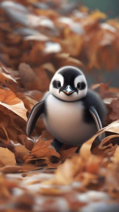 A_Baby_Penguin_Is_Sitting_In_The_Animals_9-16_34