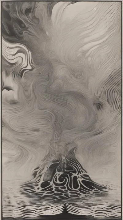 A_Drawing_Of_A_Mountain_With_A_Abstract_9-16_230