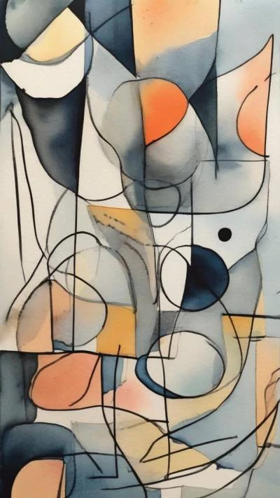 Abstract_Painting_With_A_Black_And_Orange_Art & Illustration_9-16_110
