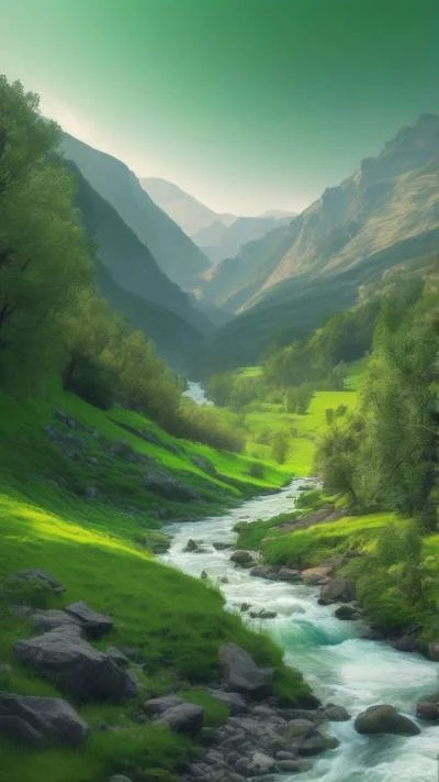 A_River_Runs_Through_A_Valley_In_Nature_9-16_72