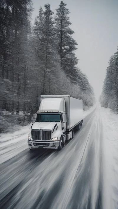 A_Truck_Driving_Down_A_Snowy_Road_Cars & Vehicles_9-16_28