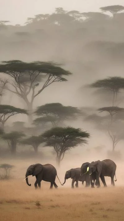 A_Group_Of_Elephants_Walking_Through_A_Nature_9-16_62