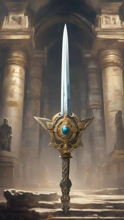 A_Sword_With_A_Blue_Stone_On_Fantasy_9-16_40
