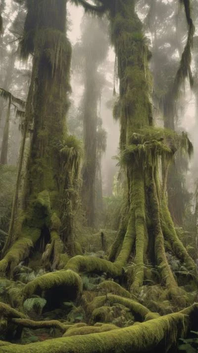 Moss_Covered_Trees_In_The_Rainforest_Nature_9-16_73