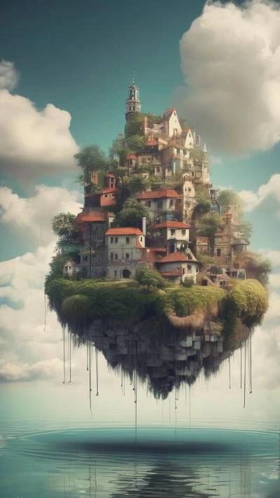 A_Small_Island_With_A_Church_On_Art & Illustration_9-16_149