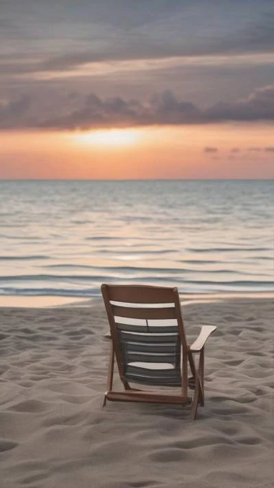 A_Chair_On_The_Beach_At_Sunset_Minimalist_9-16_110
