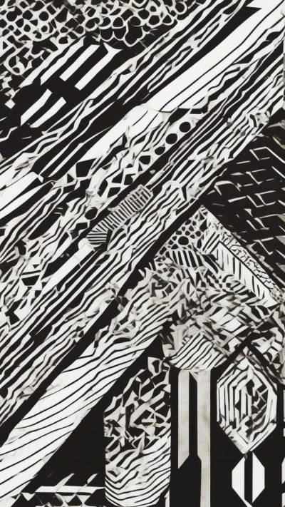 A_Black_And_White_Abstract_Painting_With_Minimalist_9-16_56