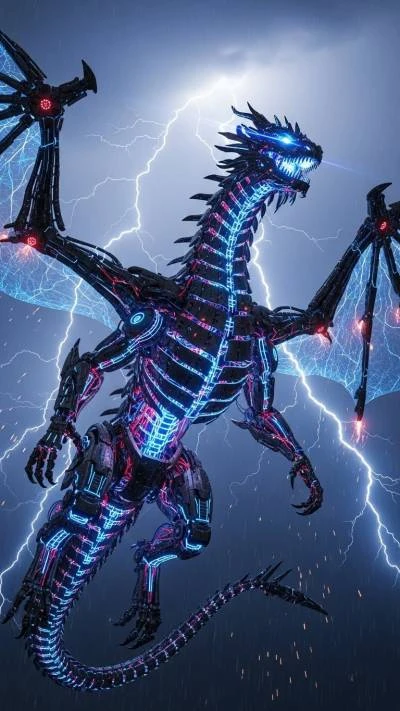 A mechanical dragon