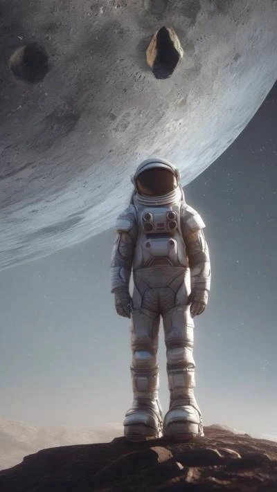 An_Astronaut_Standing_On_Top_Of_A_Space & Galaxy_9-16_56