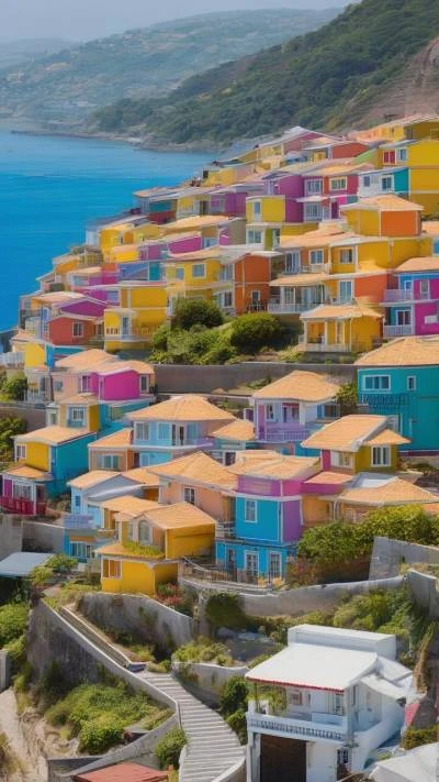 Colorful_Houses_On_The_Hillside_Of_The_Cities & Architecture_9-16_20