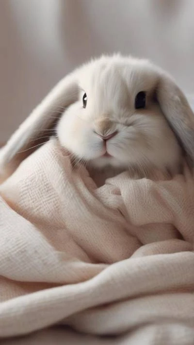A_White_Rabbit_Is_Wrapped_Up_In_Animals_9-16_16