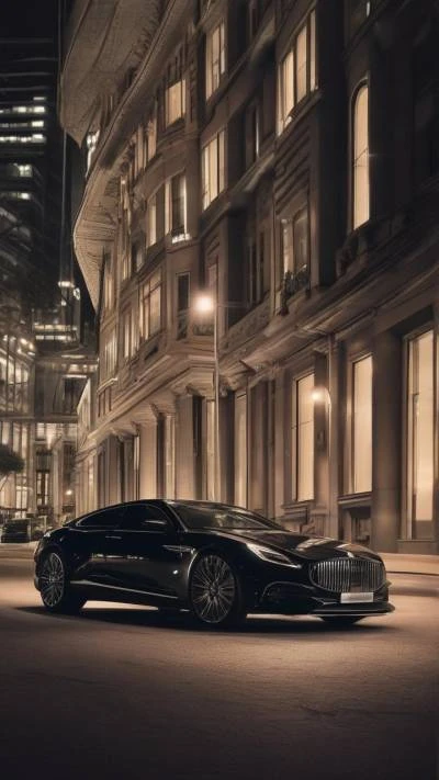 A_Black_Car_Parked_In_The_Middle_Cars & Vehicles_9-16_29